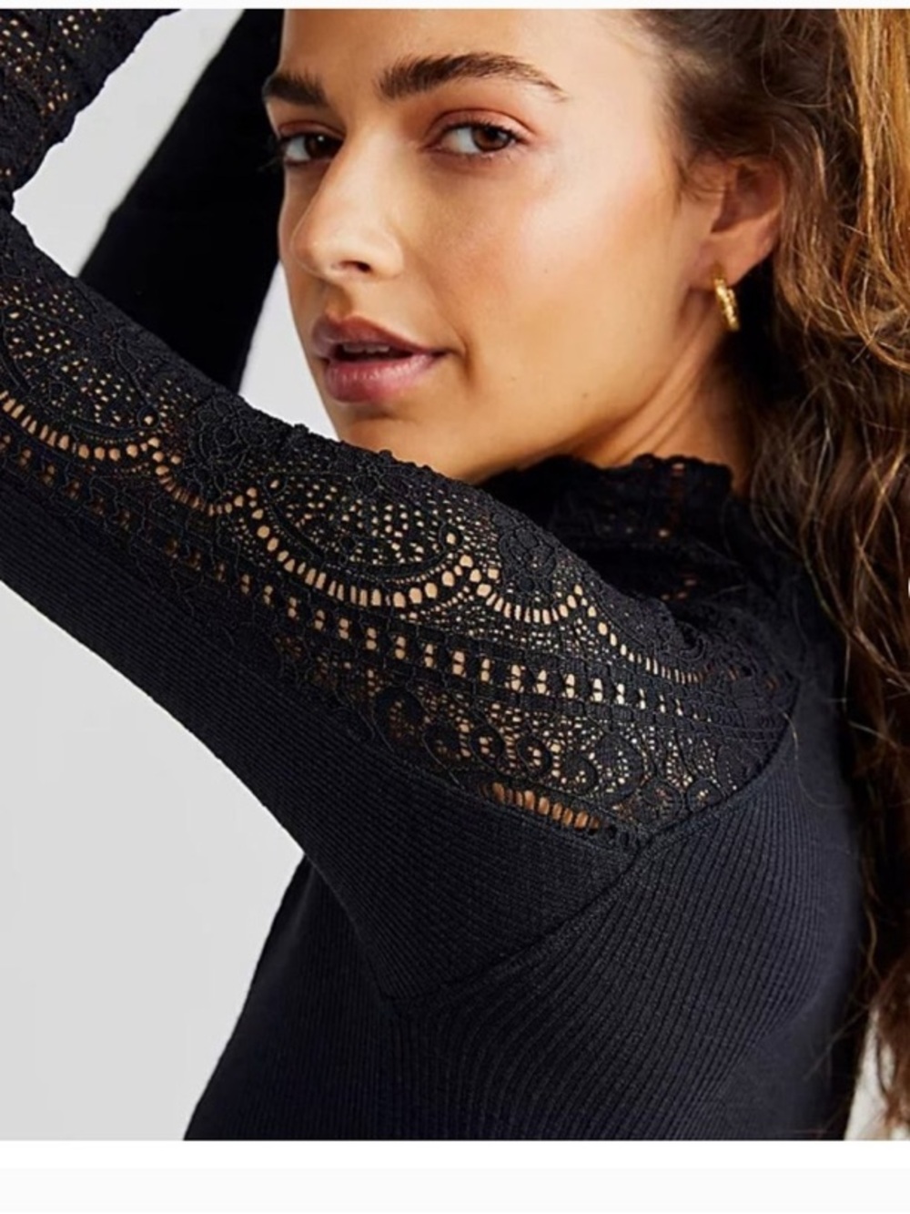 Free People Free Freddie Cuff Top Black size S - Picture 3 of 5